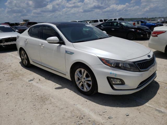 KNAGN4AD8F5088636 - 2015 KIA OPTIMA HYBRID WHITE photo 4