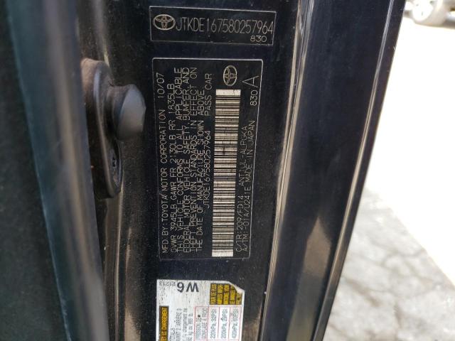 JTKDE167580257964 - 2008 TOYOTA SCION TC 黑色 照片 12