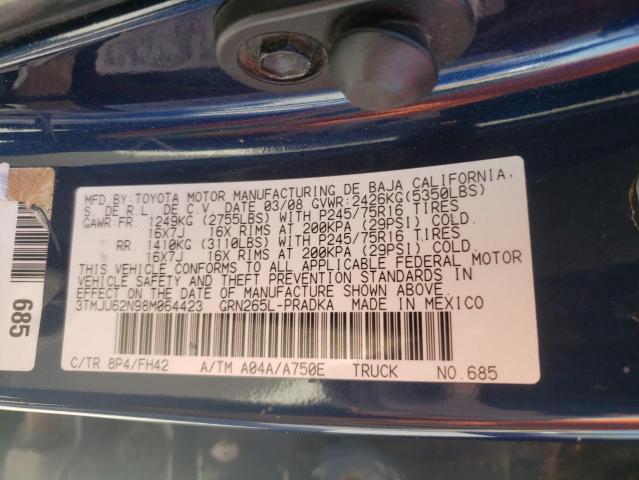 3TMJU62N98M064423 - 2008 TOYOTA TACOMA DOUBLE CAB PRERUNNER BLUE photo 13