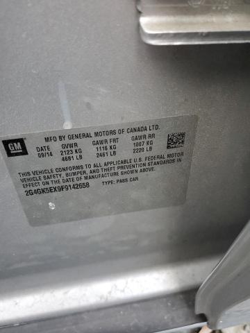 2G4GK5EX9F9142658 - 2015 BUICK REGAL SILVER photo 12