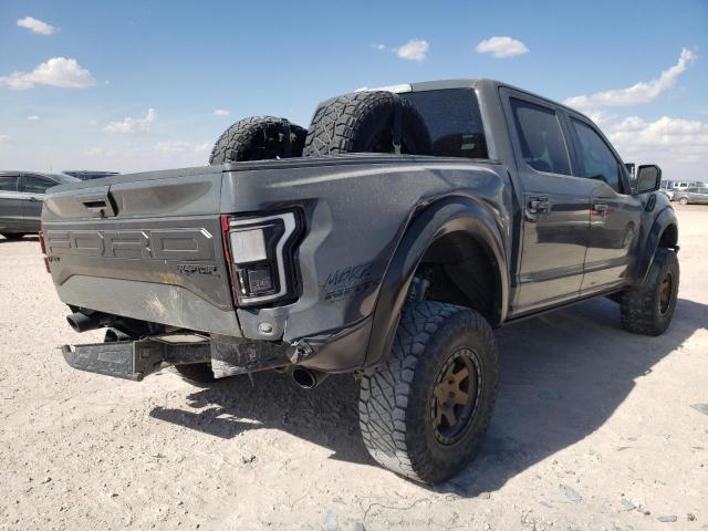 1FTFW1RG1JFA03924 - 2018 FORD F150 RAPTOR GRAY photo 4