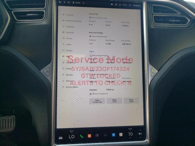 5YJSA1E23GF174324 - 2016 TESLA MODEL S Սև լուսանկար 9