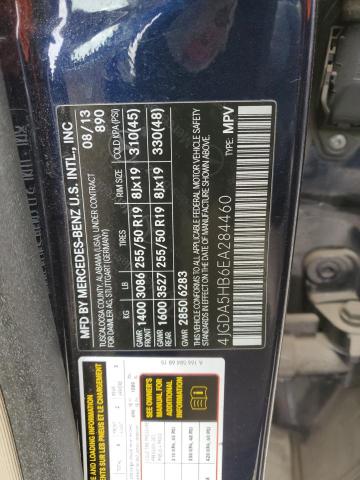 4JGDA5HB6EA284460 - 2014 MERCEDES-BENZ ML 350 4MATIC BLUE photo 12