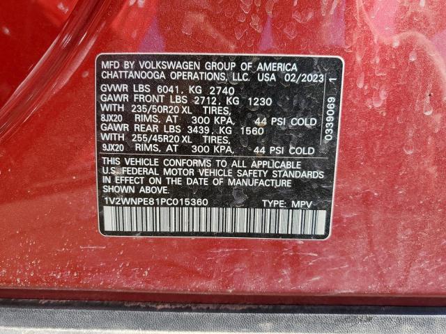 1V2WNPE81PC015360 - 2023 VOLKSWAGEN ID.4 PRO S 红色 照片 14