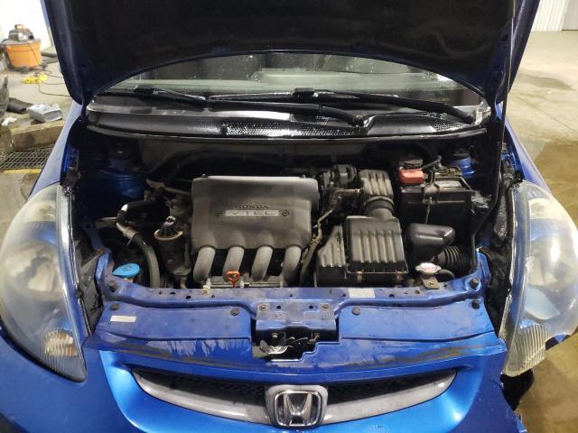JHMGD38627S014878 - 2007 HONDA FIT S BLUE photo 11