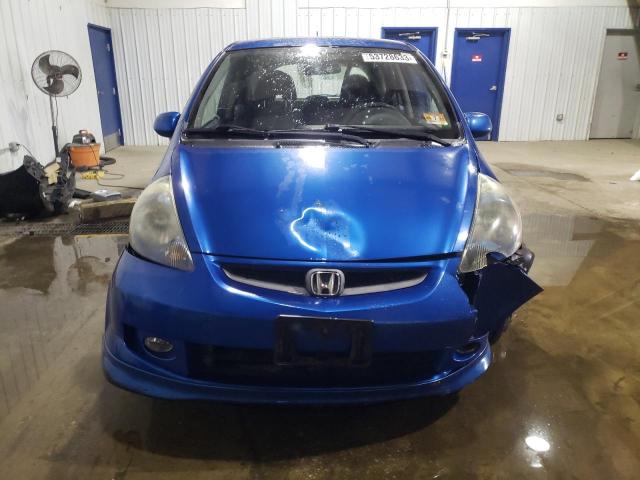 JHMGD38627S014878 - 2007 HONDA FIT S BLUE photo 5