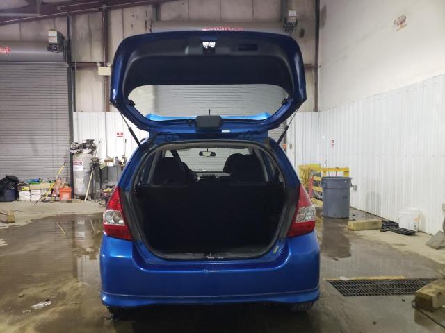 JHMGD38627S014878 - 2007 HONDA FIT S BLUE photo 6