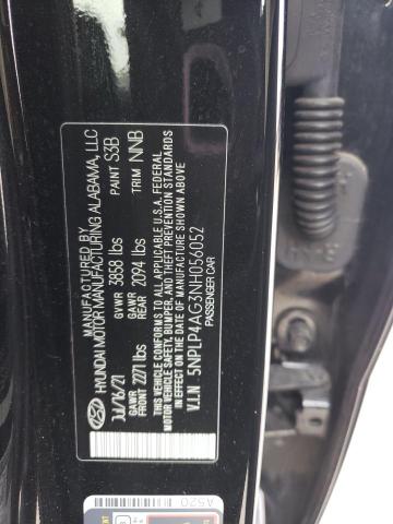 5NPLP4AG3NH056052 - 2022 HYUNDAI ELANTRA LIMITED BLACK photo 12