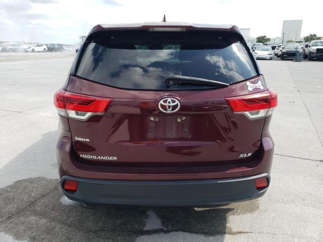 5TDKZRFH8HS221466 - 2017 TOYOTA HIGHLANDER SE MAROON photo 6