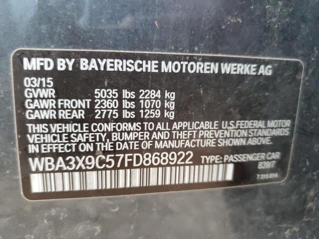 WBA3X9C57FD868922 - 2015 BMW 335 XIGT CHARCOAL photo 12