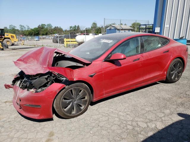 5YJSA1E60NF474032 - 2022 TESLA MODEL S Կարմիր լուսանկար 1