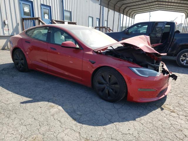 5YJSA1E60NF474032 - 2022 TESLA MODEL S Կարմիր լուսանկար 4