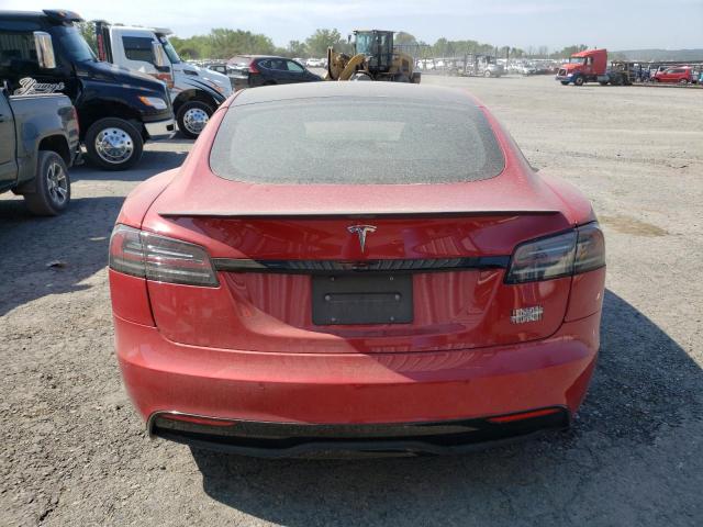 5YJSA1E60NF474032 - 2022 TESLA MODEL S Կարմիր լուսանկար 6