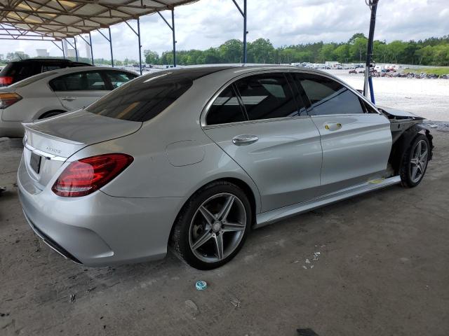 55SWF4KB8GU147787 - 2016 MERCEDES-BENZ C 300 4MATIC SILVER photo 3