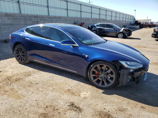 5YJSA1E40KF332077 - 2019 TESLA MODEL S BLUE photo 4