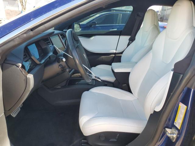 5YJSA1E40KF332077 - 2019 TESLA MODEL S BLUE photo 7