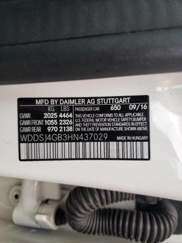 WDDSJ4GB3HN437029 - 2017 MERCEDES-BENZ CLA 250 4MATIC WHITE photo 10