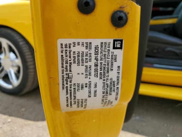 1GCES14P13B100727 - 2003 CHEVROLET SSR 黄色 照片 12