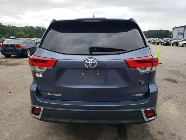 5TDYZRFH6JS278359 - 2018 TOYOTA HIGHLANDER LIMITED BLUE photo 6