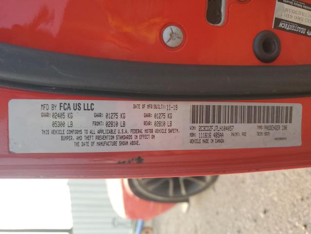 2C3CDZFJ7LH104057 - 2020 DODGE CHALLENGER R/T SCAT PACK RED photo 12