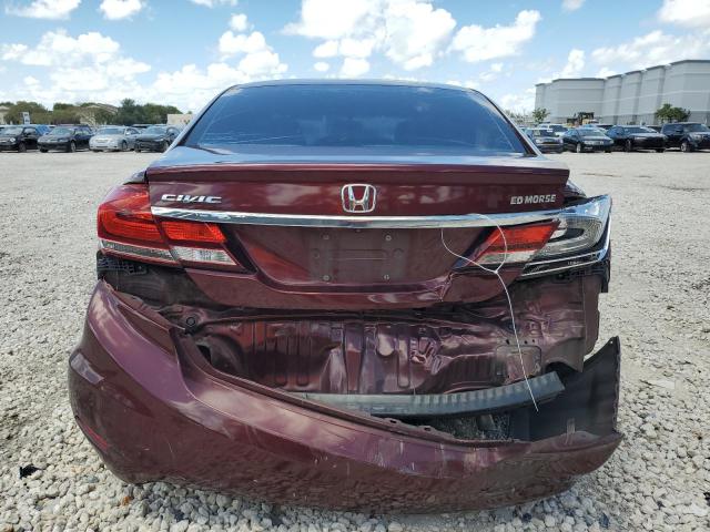 19XFB2F56FE085591 - 2015 HONDA CIVIC LX RED photo 6