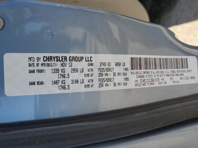 2C4RC1CG1DR614578 - 2013 CHRYSLER TOWN & COU TOURING L BLUE photo 13