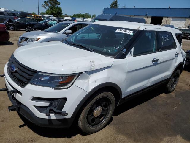1FM5K8AR1JGC74629 - 2018 FORD EXPLORER POLICE INTERCEPTOR WHITE photo 1