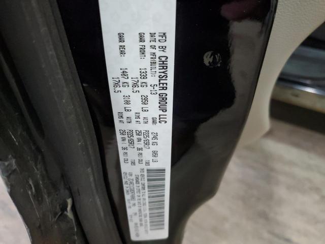 2C4RC1CG8DR748083 - 2013 CHRYSLER TOWN & COU TOURING L BLACK photo 13