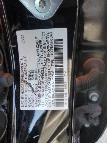 19XFC2F86ME202736 - 2021 HONDA CIVIC SPORT შავი ფოტო 13