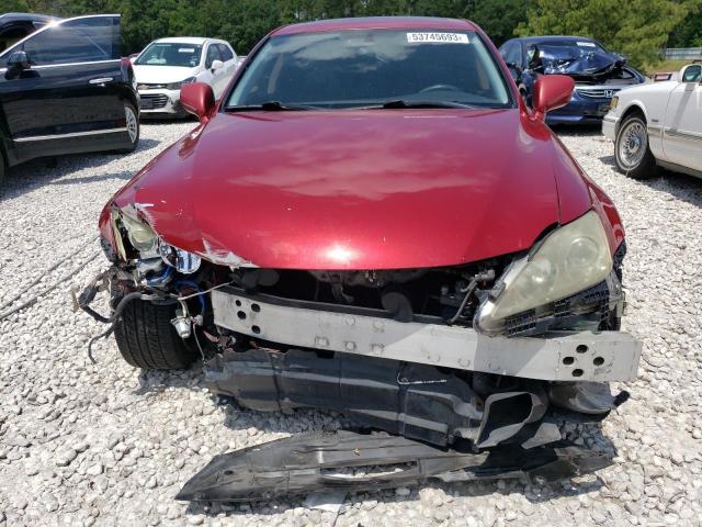 JTHBE262175014483 - 2007 LEXUS IS 350 BURGUNDY photo 5