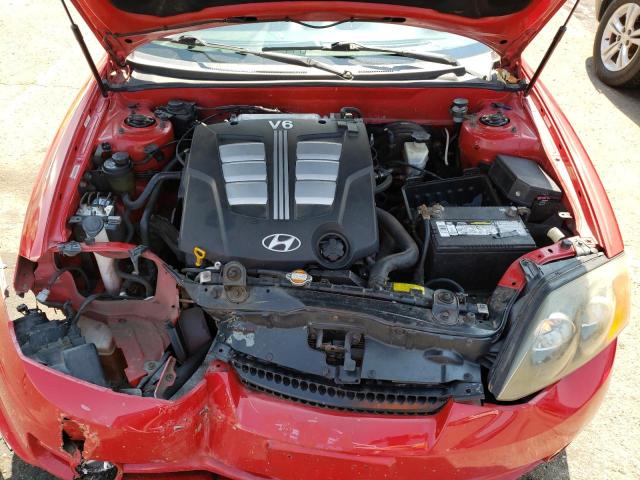 KMHHN65F44U135058 - 2004 HYUNDAI TIBURON GT RED photo 11