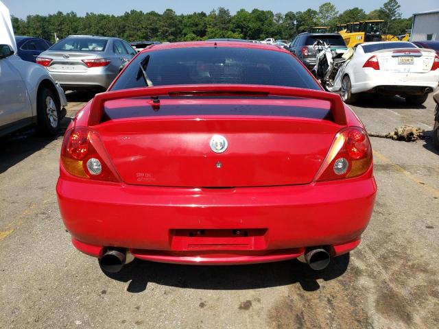 KMHHN65F44U135058 - 2004 HYUNDAI TIBURON GT RED photo 6