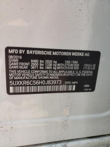 5UXKR6C56H0J83973 - 2017 BMW X5 XDRIVE50I WHITE photo 13