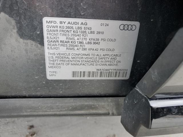 WA1C4AFY7R2062334 - 2024 AUDI SQ5 PRESTIGE GRAY photo 13