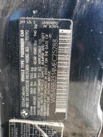 WBABB2314MEC25288 - 1991 BMW 325 IC AUTOMATIC BLACK photo 12