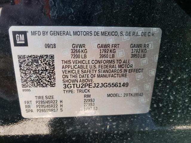 3GTU2PEJ2JG556149 - 2018 GMC SIERRA K1500 DENALI BLACK photo 12