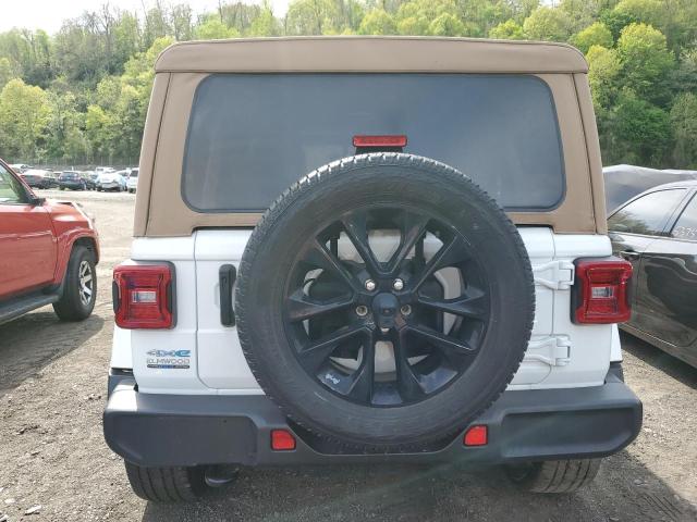 1C4JJXP62MW767243 - 2021 JEEP WRANGLER U SAHARA 4XE WHITE photo 6