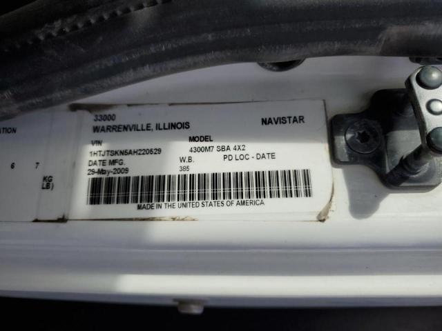 1HTJTSKN5AH220529 - 2010 INTERNATIONAL 4300 4300 白色 照片 10