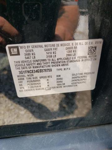 3GYFNCE34GS578759 - 2016 CADILLAC SRX PERFORMANCE COLLECTION Czarny zdjęcie 14