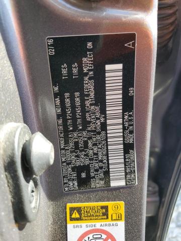 5TDJKRFH0GS261099 - 2016 TOYOTA HIGHLANDER XLE GRAY photo 13