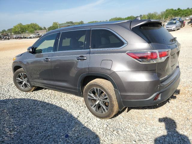 5TDJKRFH0GS261099 - 2016 TOYOTA HIGHLANDER XLE GRAY photo 2