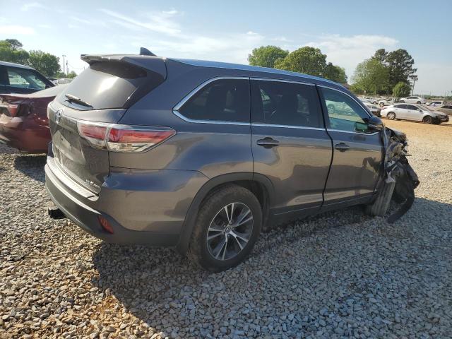 5TDJKRFH0GS261099 - 2016 TOYOTA HIGHLANDER XLE GRAY photo 3
