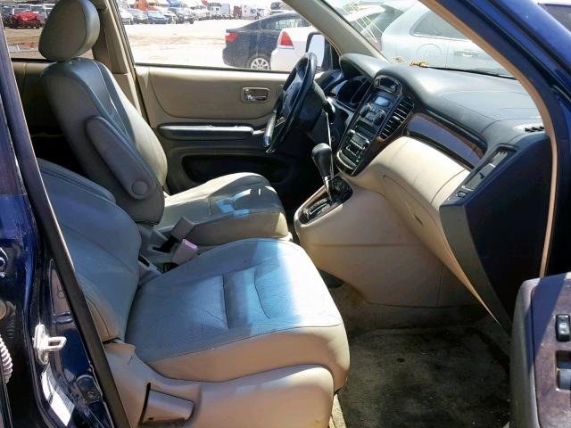 JTEHF21A610010047 - 2001 TOYOTA HIGHLANDER BLUE photo 5