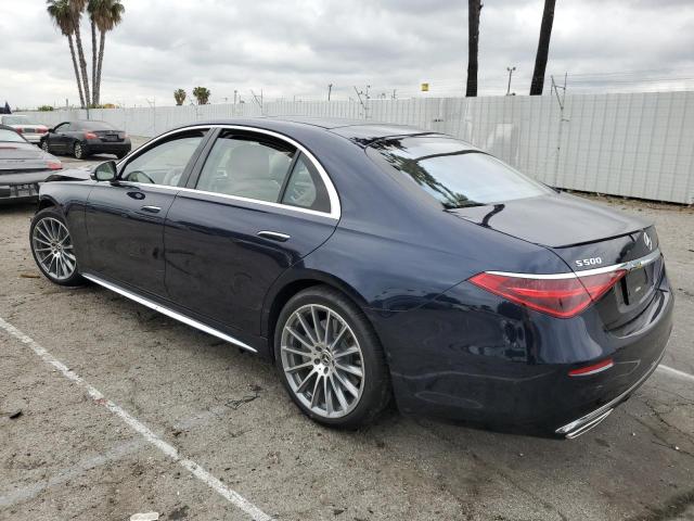 W1K6G6DB7NA157634 - 2022 MERCEDES-BENZ S 500 4MATIC BLUE photo 2