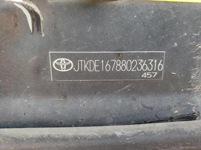 JTKDE167880236316 - 2008 TOYOTA SCION TC BLACK photo 10