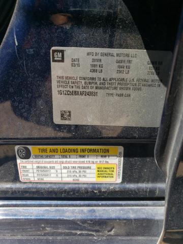 1G1ZC5EBXAF243831 - 2010 CHEVROLET MALIBU 1LT 蓝色 照片 12