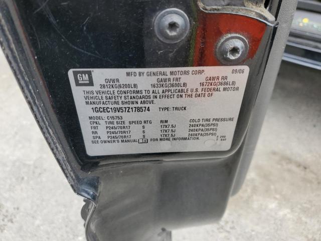 1GCEC19V57Z178574 - 2007 CHEVROLET SILVERADO C1500 CLASSIC Qara foto 12