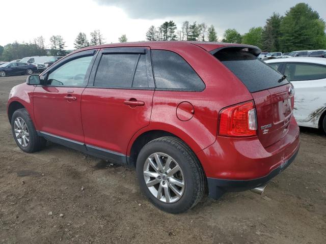 2FMDK4JC2EBB16281 - 2014 FORD EDGE SEL RED photo 2