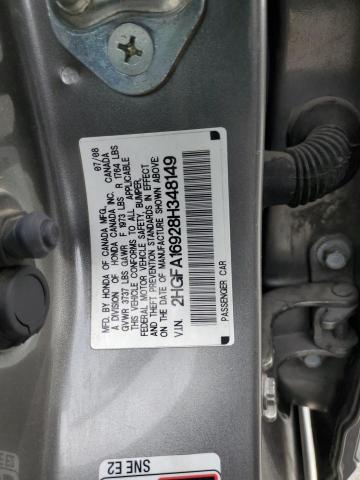 2HGFA16928H348149 - 2008 HONDA CIVIC EXL GREEN photo 12