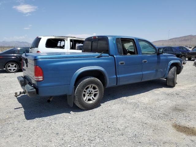 1D7HL38N44S621222 - 2004 DODGE DAKOTA QUAD SPORT BLUE photo 3